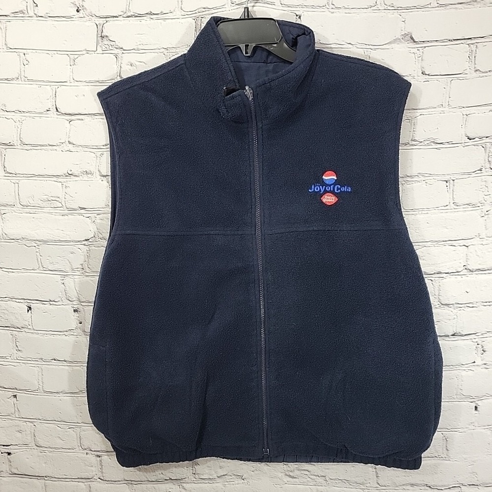 Fleece Reversible Vest Dairy Queen Pepsi‎ Joy of Cola Blue Mens L